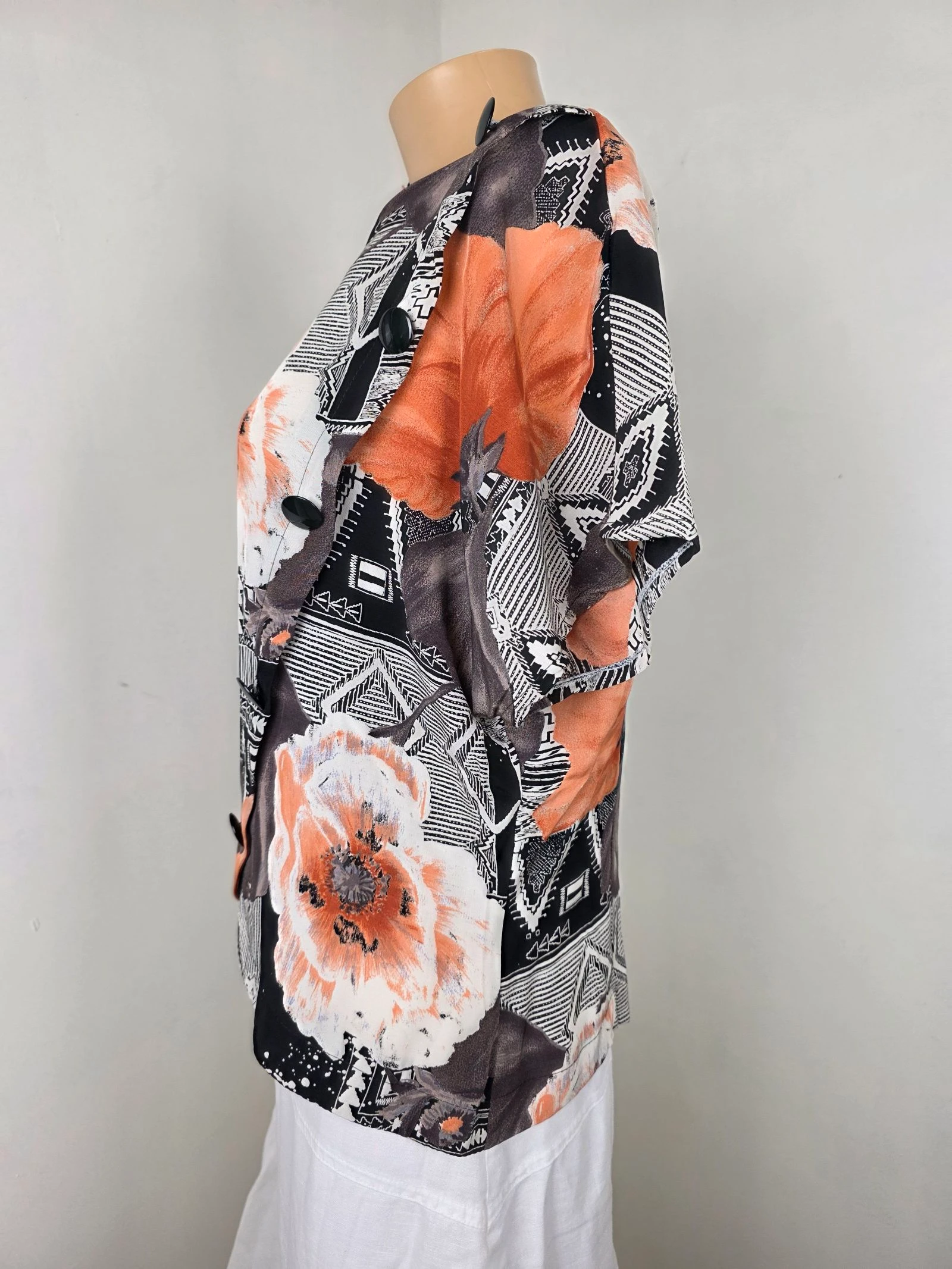 Blusa parisiense com motivos 🍒vintage dos anos 80 feita na França🍒tamanho 38 – photo 5